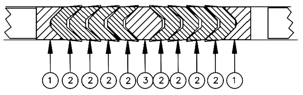 v-ring bidirectional seal drawing